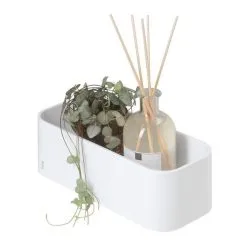 Tiger Store Muurmandje 25x11x8cm Wit - Boren Of Lijmen -meubels winkel product 794010