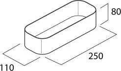Tiger Store Muurmandje 25x11x8cm Wit - Boren Of Lijmen -meubels winkel product 794017