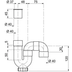 Wirquin Sifon Voor Spoelbak D 40 Mm Te Lijmen -meubels winkel product 804180