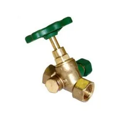 Go By Van Marcke Schuine Stopkraan Messing 1/2F Met Aftappunt