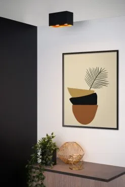 Lucide Bido Plafondspot Rechthoek Zwart 2x GU10 Socket 10 Lucide Bido Plafondspot Rechthoek Zwart 2x GU10 Socket -meubels winkel product 808744