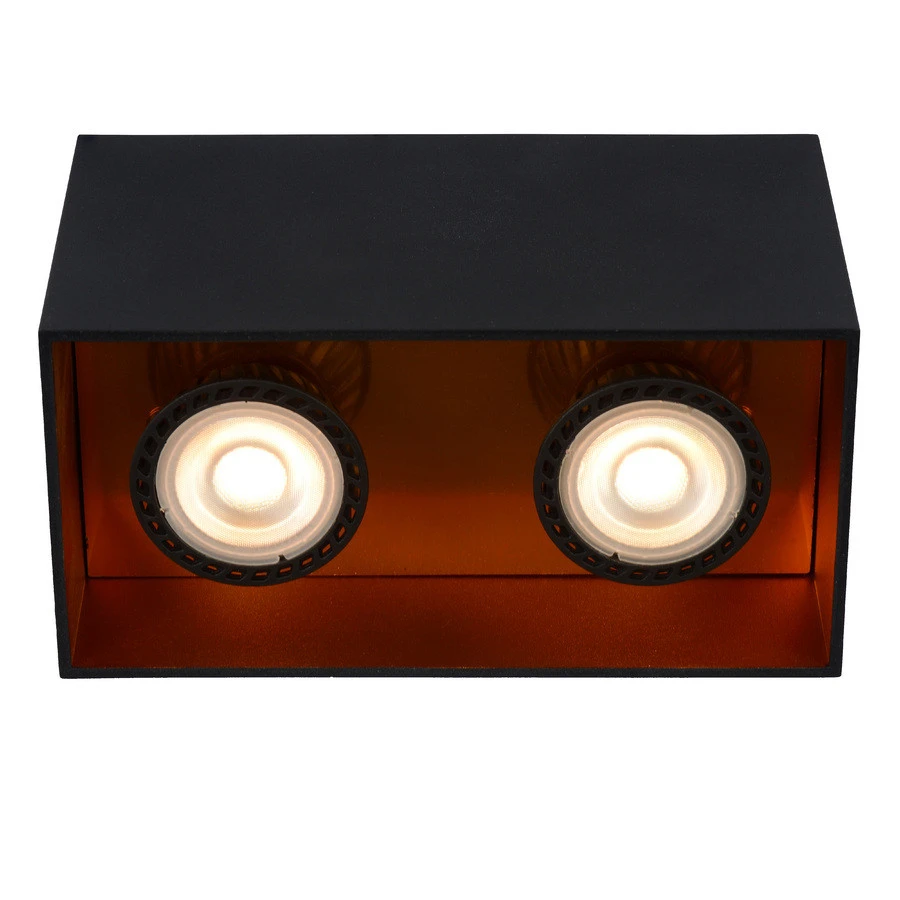 Lucide Bido Plafondspot Rechthoek Zwart 2x GU10 Socket 7 Lucide Bido Plafondspot Rechthoek Zwart 2x GU10 Socket - Afbeelding 5