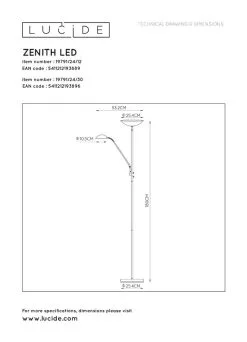 Lucide Zenith Vloerlamp Mat Chroom 20W Dimbaar 23 Lucide Zenith Vloerlamp Mat Chroom 20W Dimbaar -meubels winkel product 808804