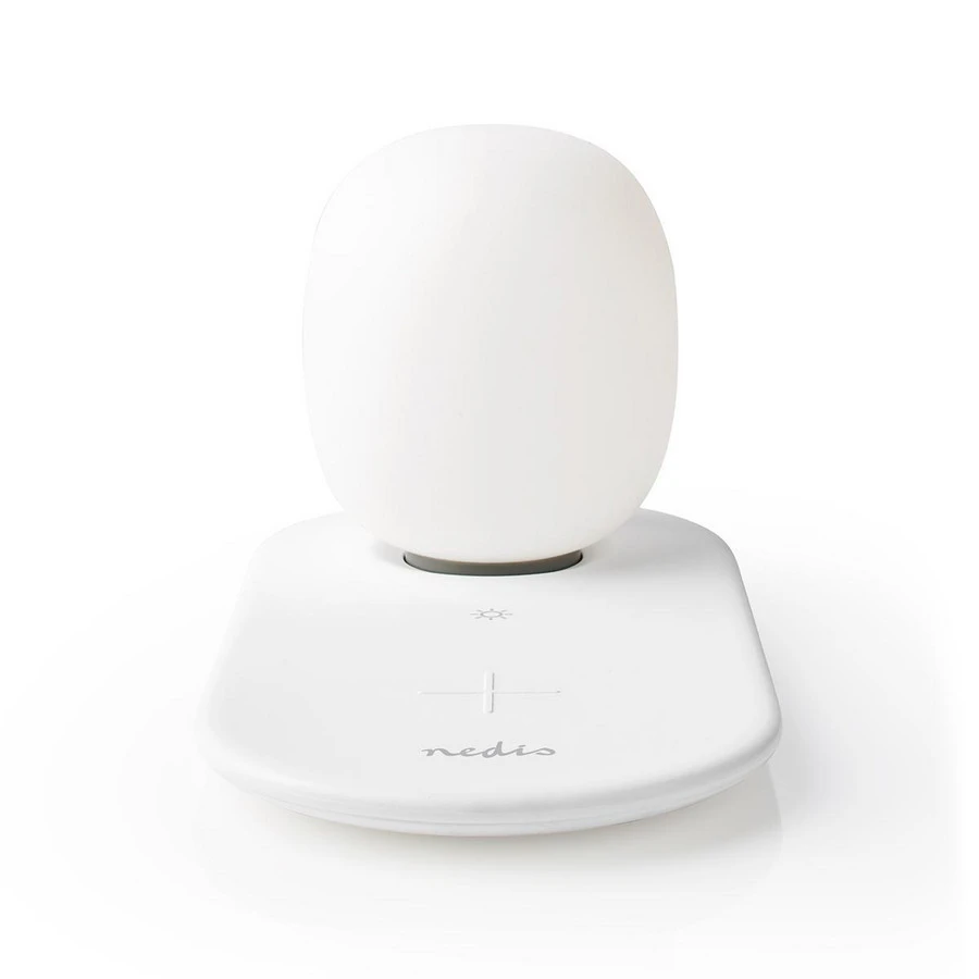 Nedis Nachtlamp Met Draadloze Lader 10w Wit Met Dimfunctie, Warm Wit, 3000k 6 Nedis Nachtlamp Met Draadloze Lader 10w Wit Met Dimfunctie, Warm Wit, 3000k - Afbeelding 4