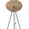 J-Line Staanlamp Rattan/Metaal Driepotig 61x61x133 Cm - Bruin/Zwart -meubels winkel product 812894