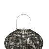 J-Line Lantaarn Rattan/Metaal Op Voet 61x61x48.5 Cm - Zwart -meubels winkel product 812993