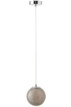J-Line Hanglamp Dany Rond Glas 14.5x14.5x151 Cm - Lichtgrijs