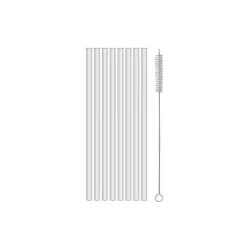 Koziol Safety Rietje Cheers 20cm Met Borstel - Set 8 Stuks