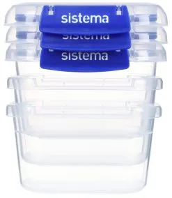 Sistema Klip It + Bewaardoos 400 Ml Rechthoekig - Set 3 Stuks -meubels winkel product 826693