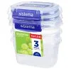 Sistema Klip It + Bewaardoos 400 Ml Rechthoekig - Set 3 Stuks -meubels winkel product 826695