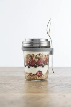 Kilner Ontbijt To Go Set Bokaal 350 Ml Glas Met Lepel -meubels winkel product 826792