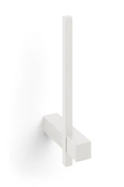 ZACK Toiletrolhouder Carvo Wit - RVS - 10x19.5 Cm - Voor Reserverol