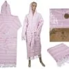 Badjas Fouta Hamam M Roze/Wit -meubels winkel product 830067