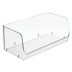 IDesign Opbergbox Linus Transparant Stapelbaar - 15.8x30.5x13 Cm