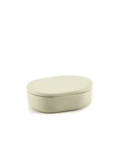 Bertrand Lejoly For Serax Serax Pot Ovaal Cose S Met Deksel Beige 10.2x7x3.3 Cm By Bertrand Lejoly