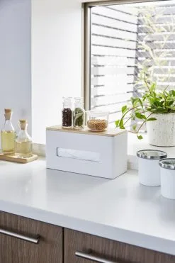 Yamazaki Tissue Box Rin Natural Dubbelzijdig - 26x11x14 Cm -meubels winkel product 833223