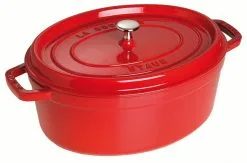Staub Cocotte Ovaal 33cm Kersenrood - Gietijzer