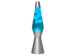 I-Total Lava Lamp Zilver 40 Cm Met Blauw/Witte Vloeistof
