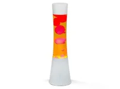 I-Total Lava Lamp Wit 40 Cm Met Rode/Gele Vloeistof