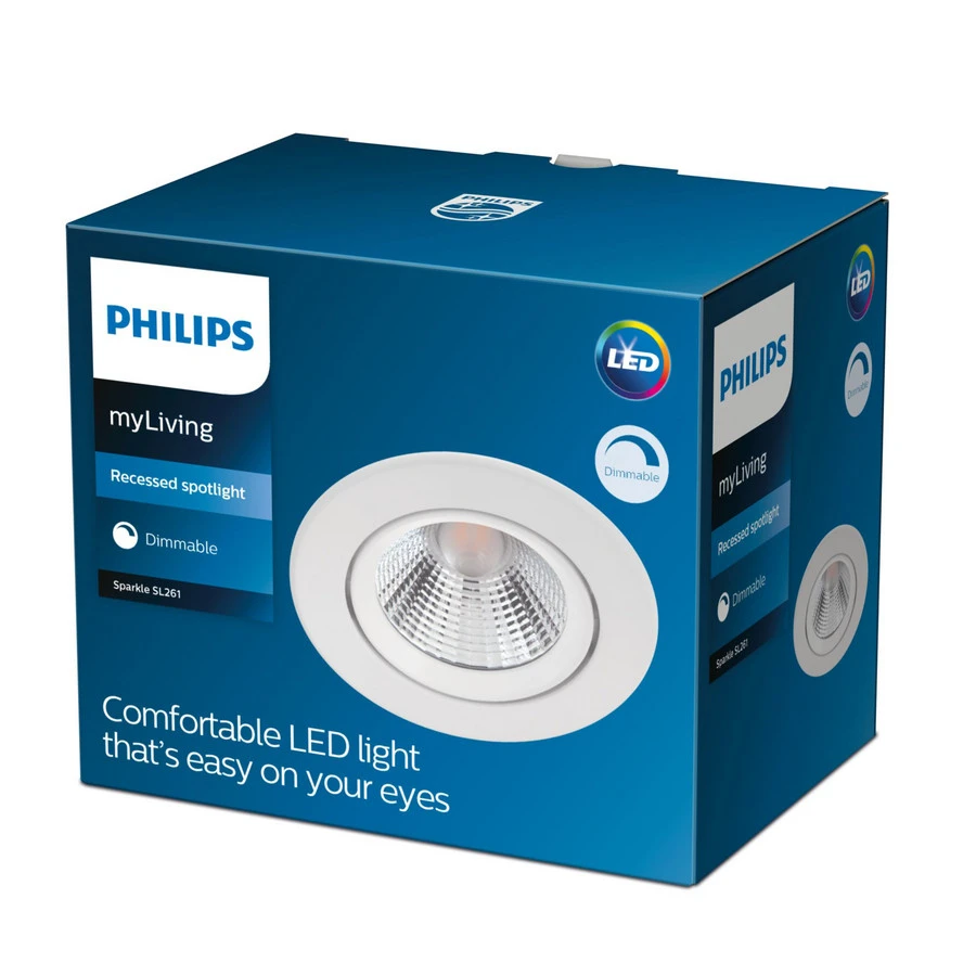 Philips Sparkle Reflector Inbouwspot Nickel - 5,5W - 2700K 3 Philips Sparkle Reflector Inbouwspot Nickel - 5,5W - 2700K
