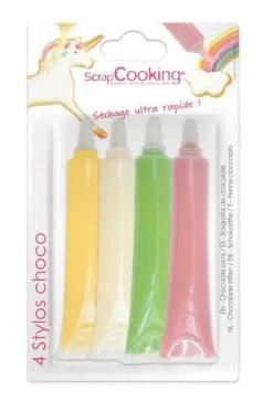 SCRAP COOKING ScrapCooking Deco Choco 4x25 G Roze/Groen/Geel/Wit