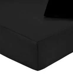 CARLINA Casa Bianca Hoeslaken Flanel Zwart 140x200 Cm Flanel