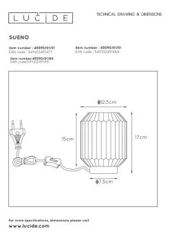 Lucide Sueno Tafellamp Rose 1x E14 Socket -meubels winkel product 866713