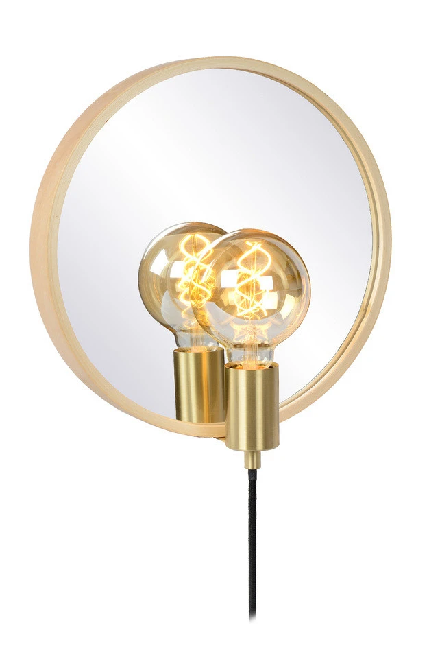 Lucide Reflex Spiegellamp Licht Hout 1x E27 Socket 3 Lucide Reflex Spiegellamp Licht Hout 1x E27 Socket