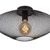 Lucide Mesh Plafondlamp Zwart 1x E27 Socket - Diameter 45cm