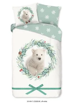 Good Morning Dekbedovertrek Icebear Off White 140x220 Cm Flanel