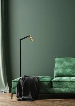 Lucide Sybil Vloerlamp Zwart/Messing 1x GU10 Socket 11 Lucide Sybil Vloerlamp Zwart/Messing 1x GU10 Socket -meubels winkel product 872014