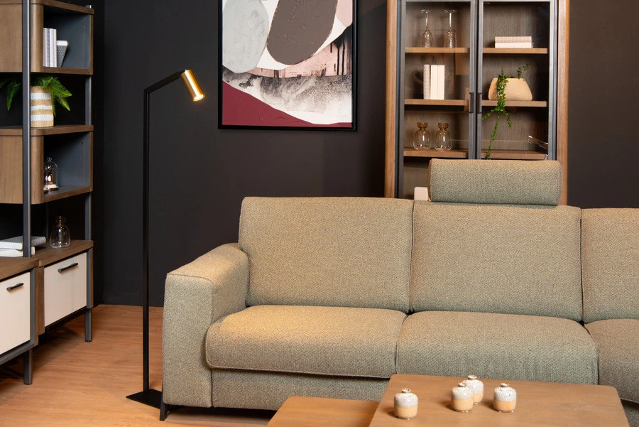 Lucide Sybil Vloerlamp Zwart/Messing 1x GU10 Socket 7 Lucide Sybil Vloerlamp Zwart/Messing 1x GU10 Socket - Afbeelding 5