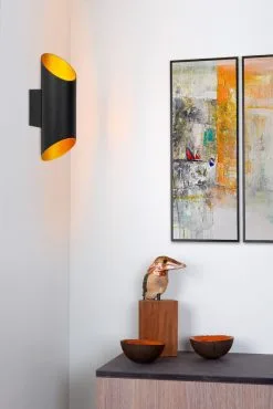 Lucide Quirijn Muurlamp Zwart/Goud 1x G9 Socket 9 Lucide Quirijn Muurlamp Zwart/Goud 1x G9 Socket -meubels winkel product 872021