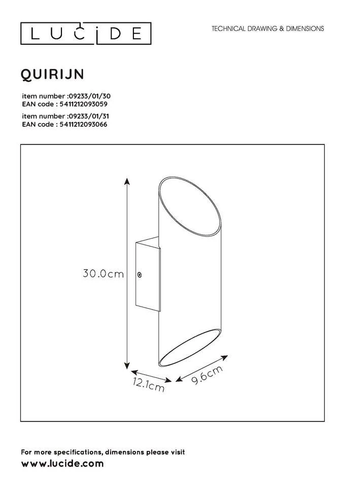 Lucide Quirijn Muurlamp Zwart/Goud 1x G9 Socket 7 Lucide Quirijn Muurlamp Zwart/Goud 1x G9 Socket - Afbeelding 5