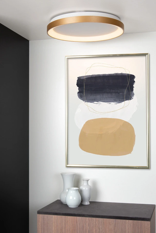 Lucide Vidal Plafondlamp Mat Goud 38W Geintegreerde LED 5 Lucide Vidal Plafondlamp Mat Goud 38W Geintegreerde LED - Afbeelding 3