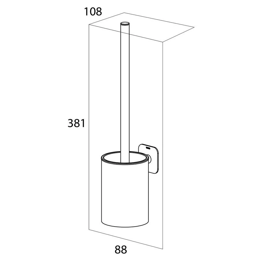 Tiger Colar Toiletborstel Met Houder Zwart - Zelfklevend 7 Tiger Colar Toiletborstel Met Houder Zwart - Zelfklevend - Afbeelding 5