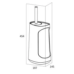 Tiger Tess Toiletborstel + OpbergfunctieWit -meubels winkel product 873818
