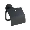 Wenko Bosio Toiletrolhouder Met Klep RVS - Mat Zwart