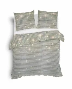 Heckettlane Dekbedovertrek Noah 260x220 Cm Flanel Starry Grey