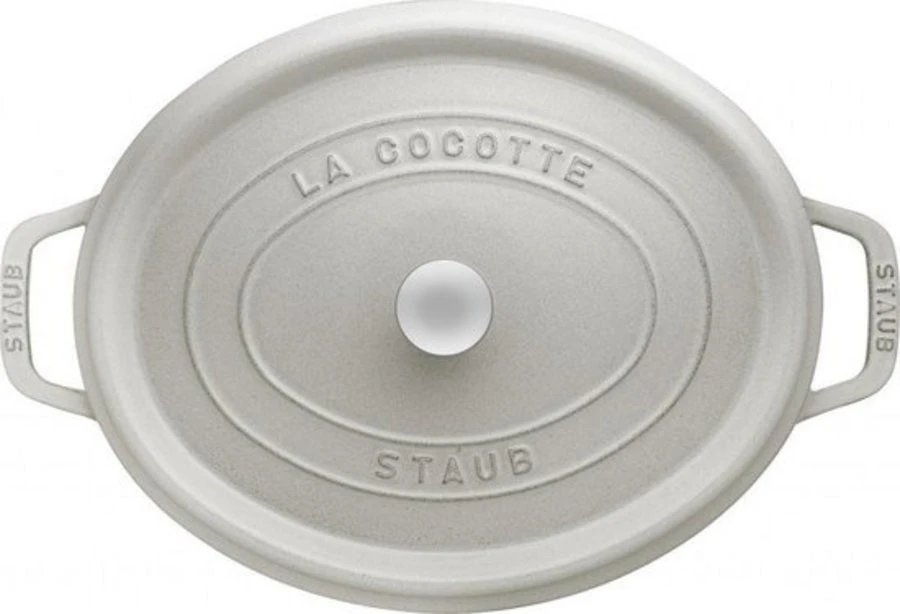 Staub Cocotte Ovaal 31cm Truffelwit - Gietijzer 4 Staub Cocotte Ovaal 31cm Truffelwit - Gietijzer - Afbeelding 2