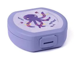 Amuse Snackbox Clip Octopus Lila Rond 11x11x4 Cm