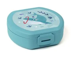 Amuse Snackbox Clip Walvis Blauw Rond 11x11x4 Cm