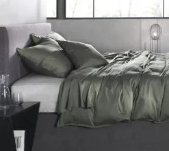 Zo! Home Zo!Home Dekbedovertrek Satinado Groen 200x220 Cm Satijn -meubels winkel product 877804