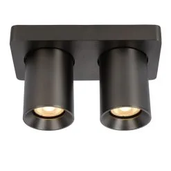Lucide Nigel Plafondspot Zwart Staal 2x 5W GU10 Lamp -meubels winkel product 881892