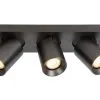 Lucide Nigel Plafondspot Zwart Staal 3x 5W GU10 Dim-to-Warm Lamp -meubels winkel product 881902