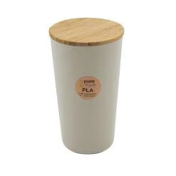 Point Virgule Point-Virgule Voorraaddoos Gebroken Wit 10.5x18.5 Cm - Bamboe Deksel