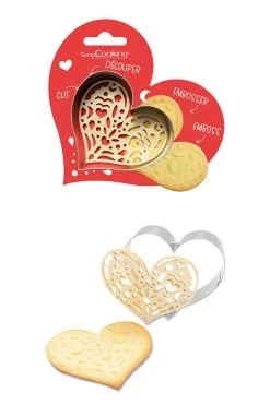 SCRAP COOKING ScrapCooking Uitsteekvorm Hart Met Stempel