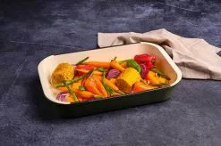 Cosy & Trendy Cosy&Trendy Ovenschotel Castard 35.5x23.5x6 Cm - Gietijzer - Glansgroen -meubels winkel product 903801