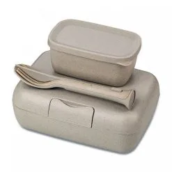 Koziol Bewaardoos Candy Ready Met Bestek Nature Desert Sand - 19x13.5x7 Cm