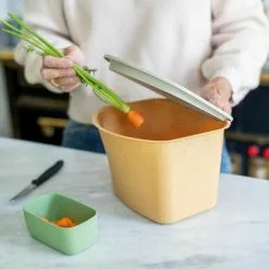 Koziol Afvalemmer Bibo Organic Nature Wood - 22.5x21x16 Cm -meubels winkel product 910296